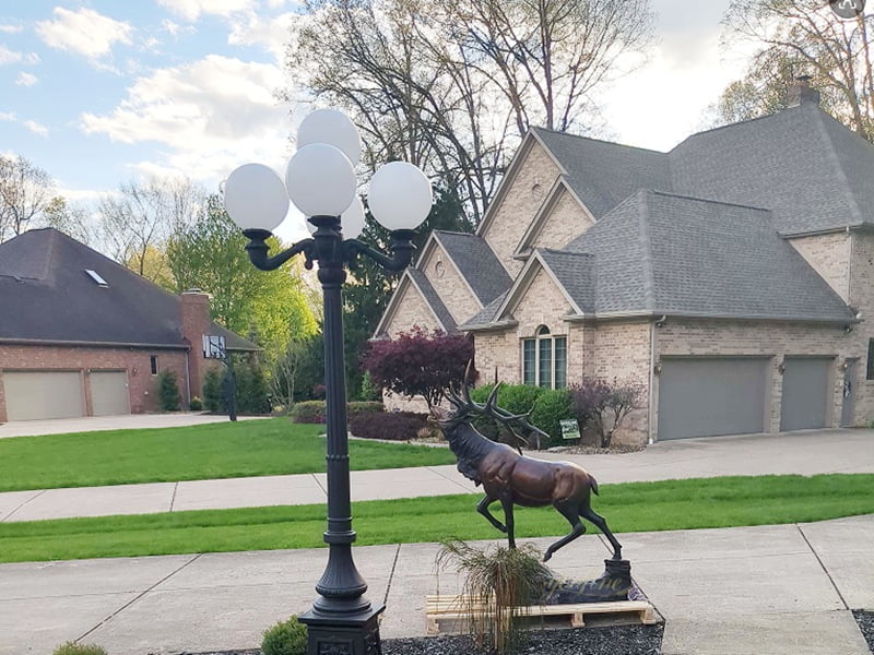 Installing a large outdoor bronze elk -- foundation and anchoring guide