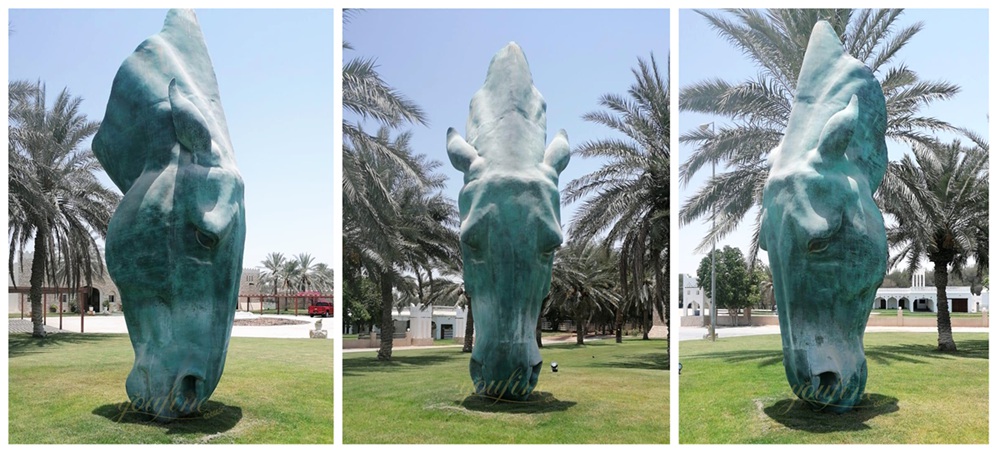 Giant Verdigris Still Water Horse Statue Resort Lawn Decoration Feedback