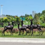 Wildlife Group Stag Statues for Garden