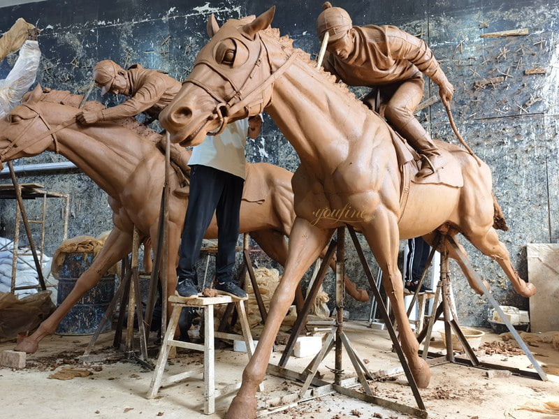 YouFine Quyang workshop -- master sculptors crafting bronze figures