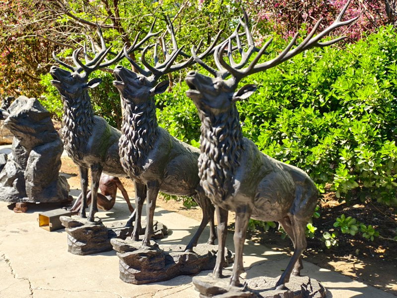 Export wooden crating of large bronze elk sculpture
