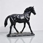 Standing Black Horse Statue