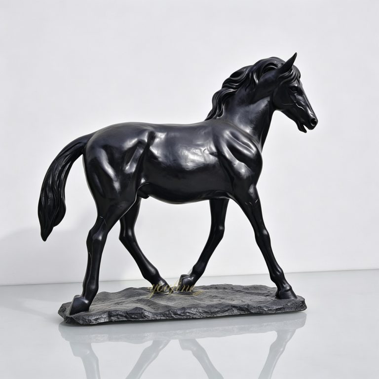 Standing Black Horse Statue