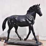 Standing Black Horse Statue in our factory