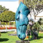 Still Water Bronze Horse Sculpture Public Garden Customer Feedback