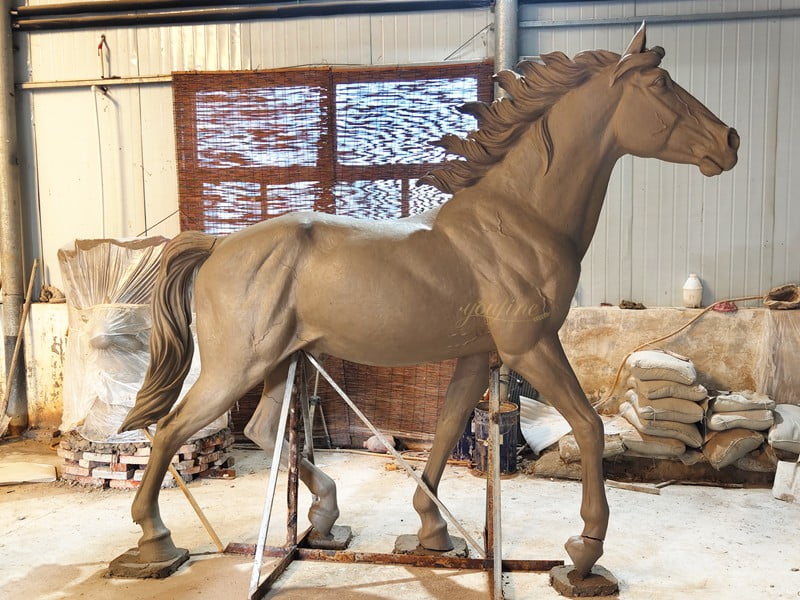 YouFine bronze horse sculpture in factory -- master craftsmen at work