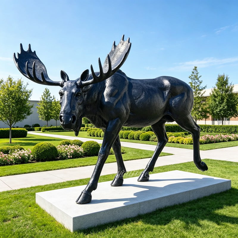 Walking Life-size Moose Statue