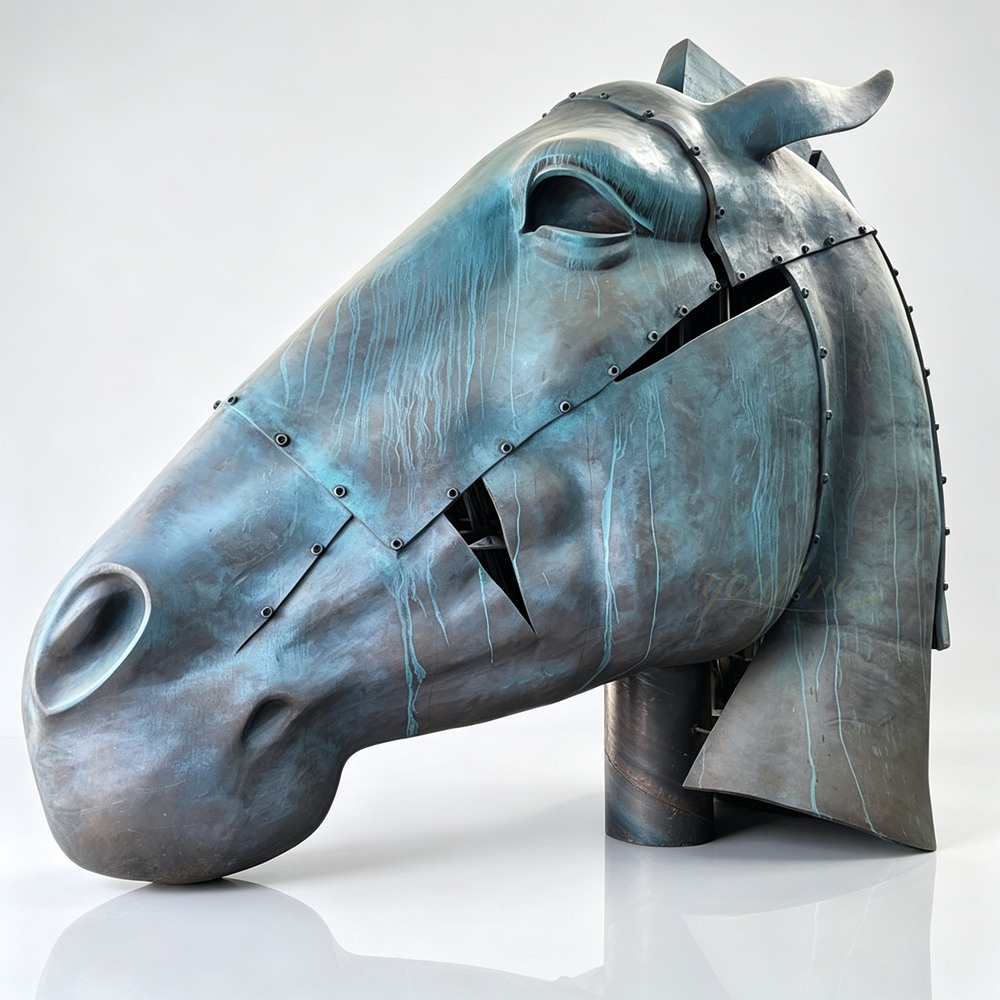 bronze Nic Fiddian-Green Horse Head sculpture