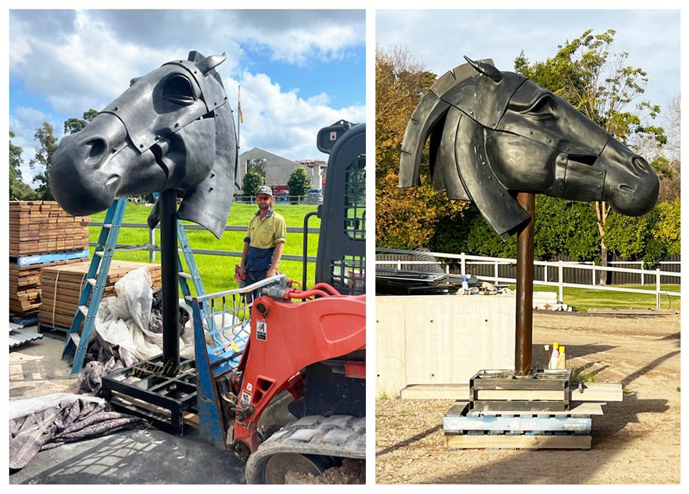 bronze large Nic Fiddian Horse Head feedback