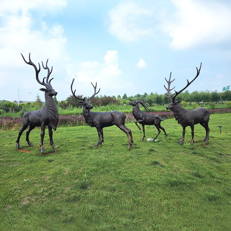Wildlife family Stag Statues for Garden