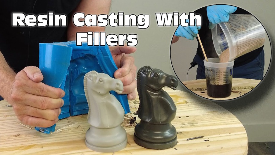resin casting with fillers