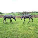 Wildlife two Stag Statues for Garden