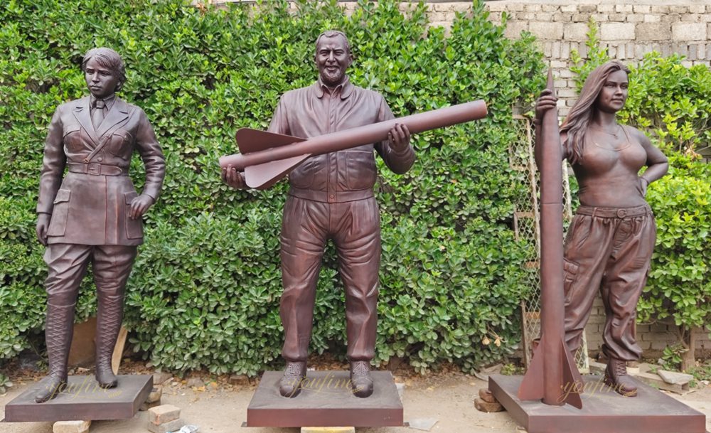 Lifesize Bronze Astronaut Statue
