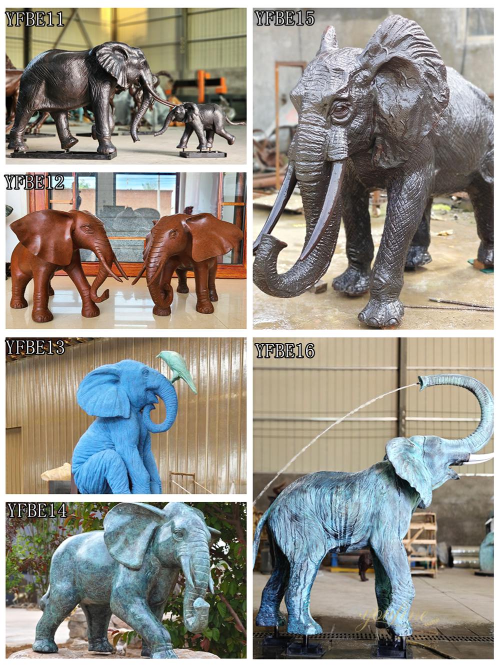 Bronze Elephant Sculpture for Outdoor Pool in our factory