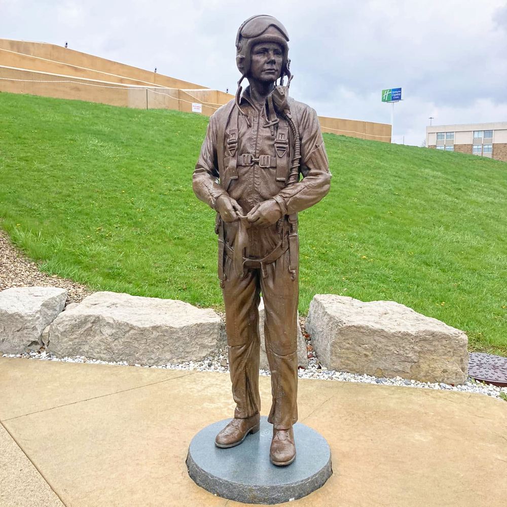 Lifesize Bronze Neil Armstrong Test Pilot Statue