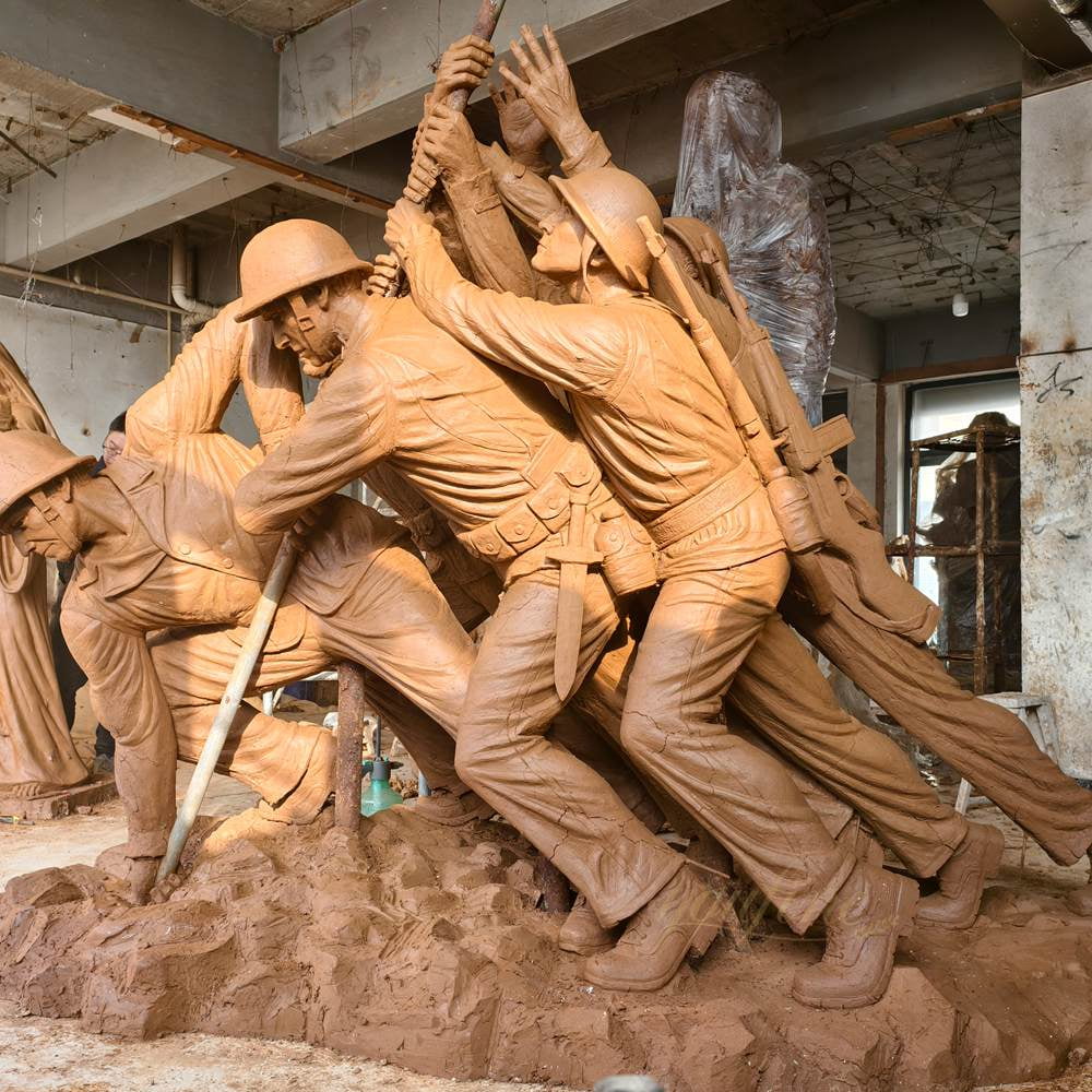 Clay model of the Iwo Jima military sculpture
