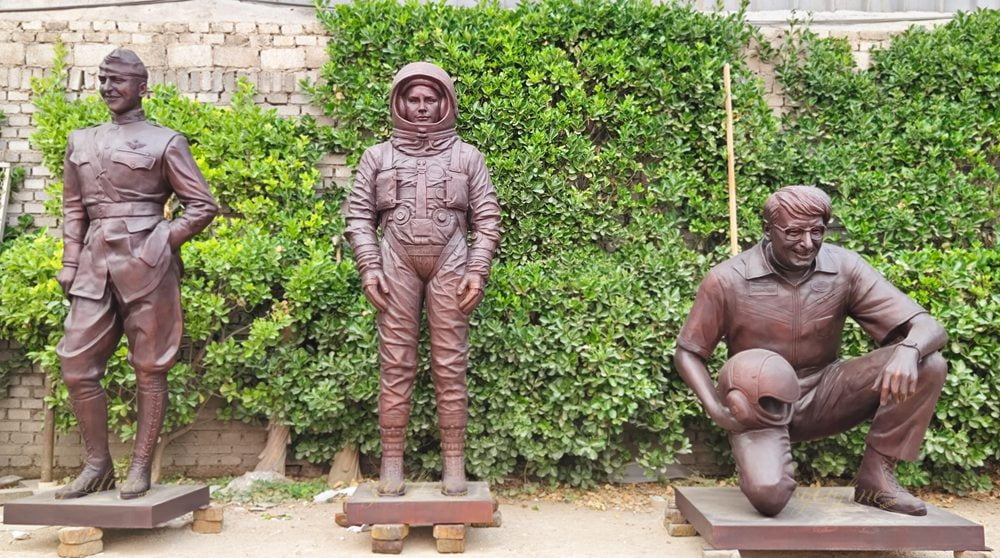 Lifesize Custom Bronze Aviation Statues in our Foundry