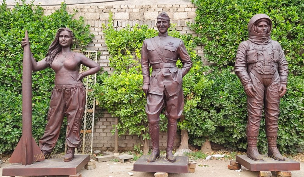 Lifesize Custom Bronze Aviation figure Statues in our Foundry