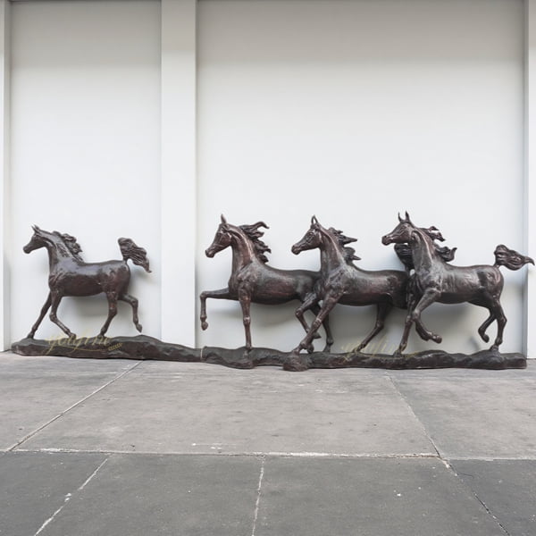 Bronze casting and patina application in YouFine factory for Dubai horse sculpture