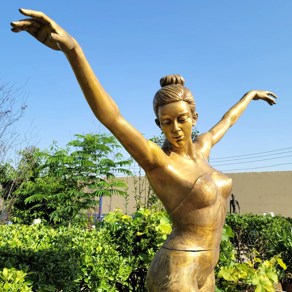 Large Bronze Ballerina Fountain detail