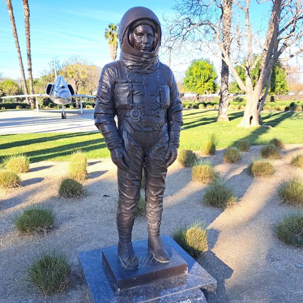 Lifesize Bronze Neil Armstrong Statue at Flabob Airport