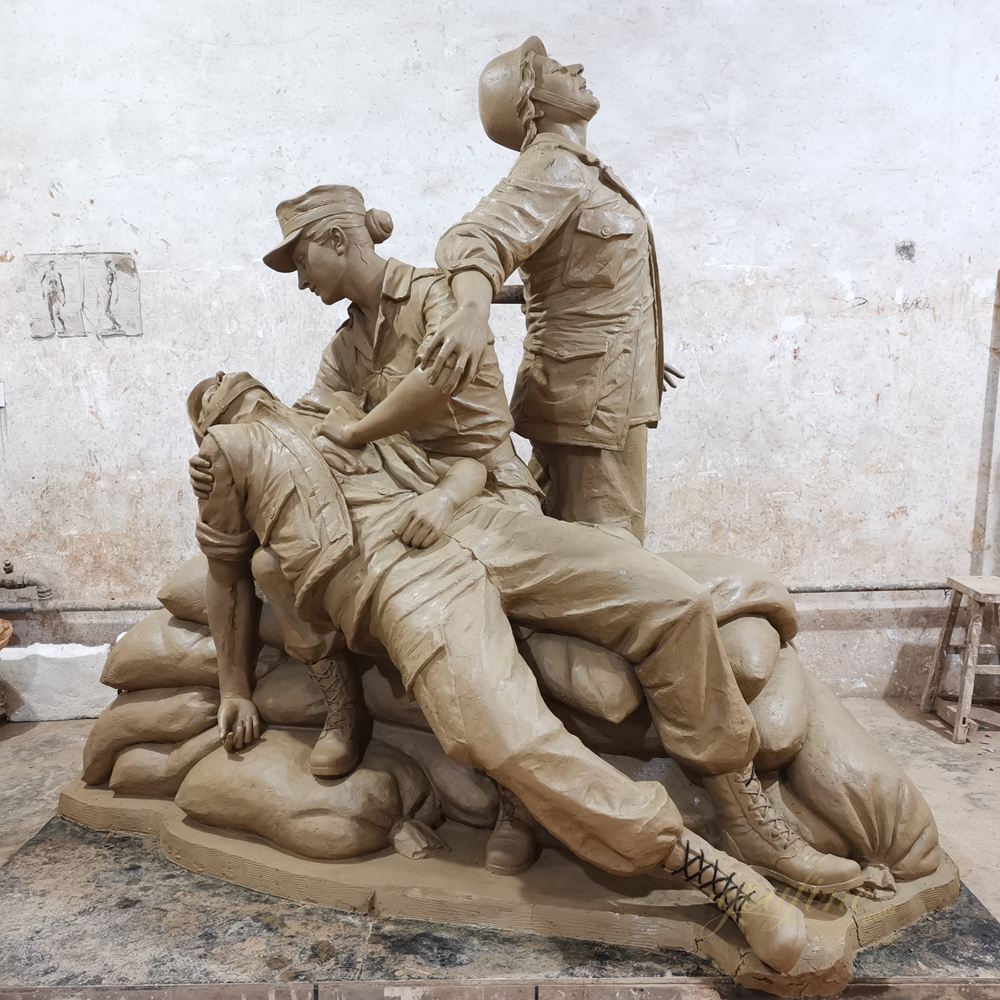 Vietnam Women's Memorial military sculpture clay model