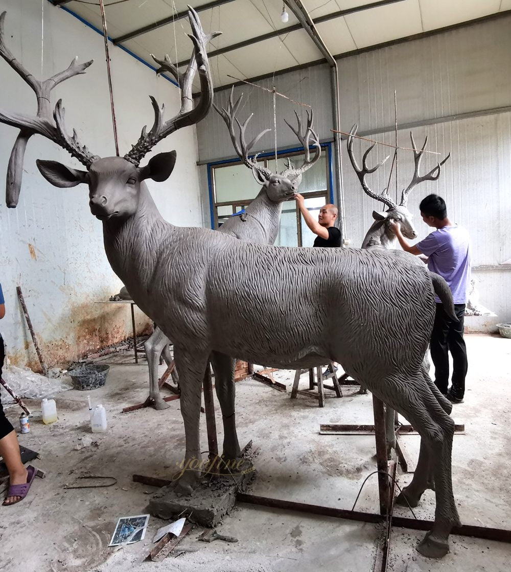 mule Deer Sculptures clay model