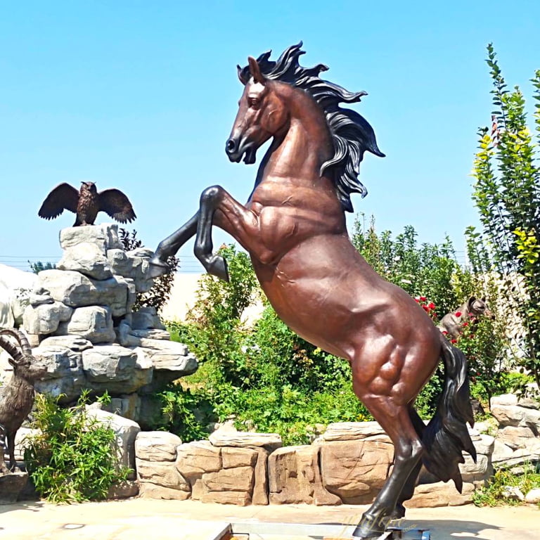 Rearing Horse Statue