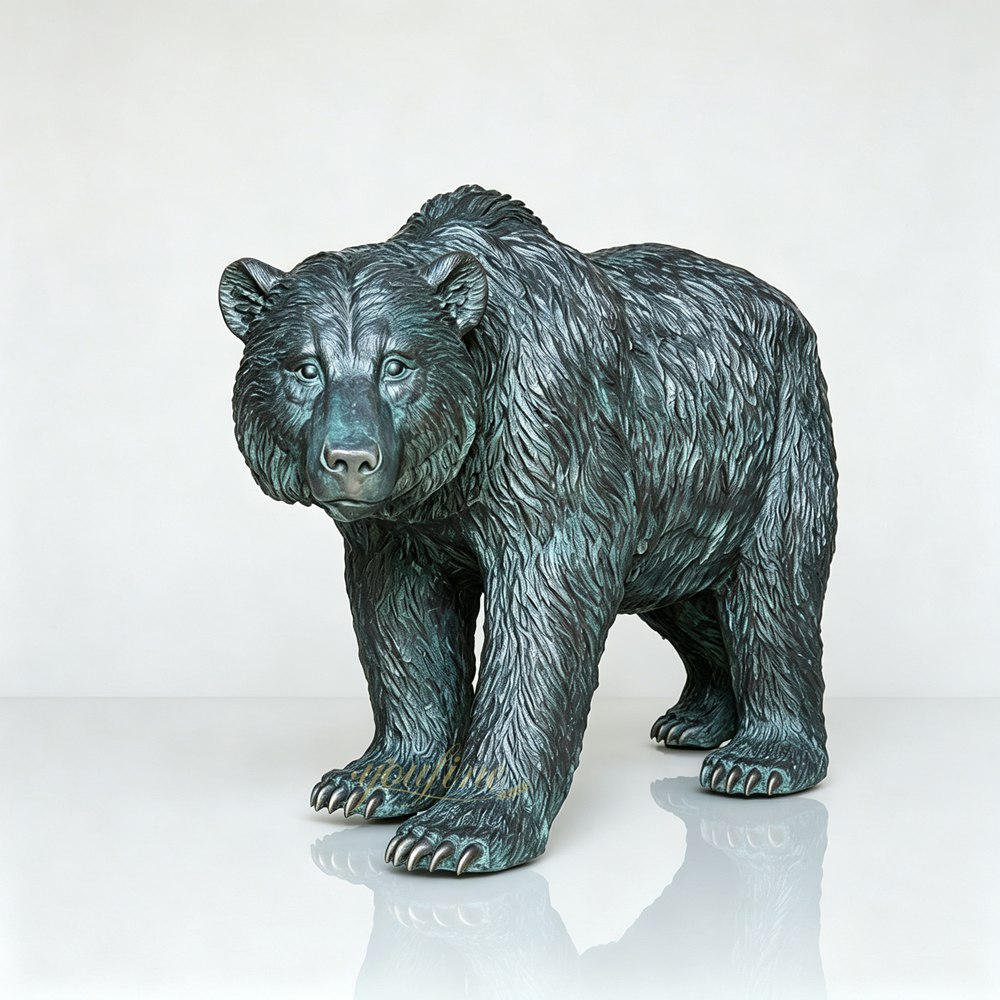 large bronze Black Bear