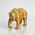 large golden Bear statue