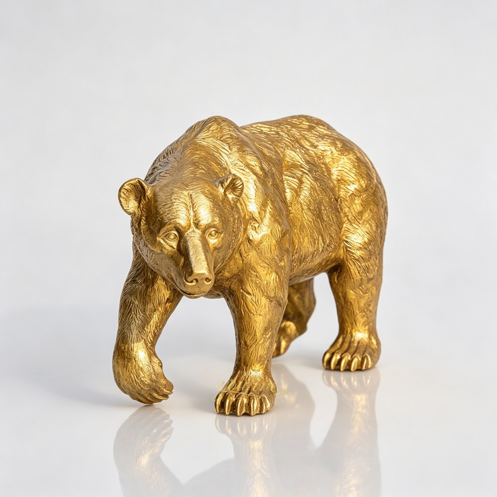 large golden Bear statue