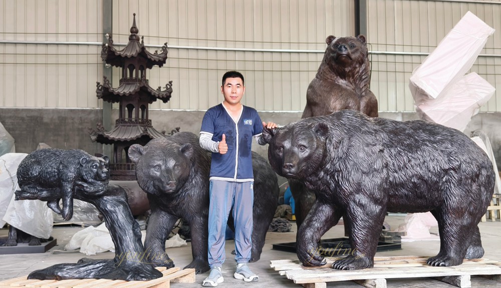 walking Black Bear with our qc manager