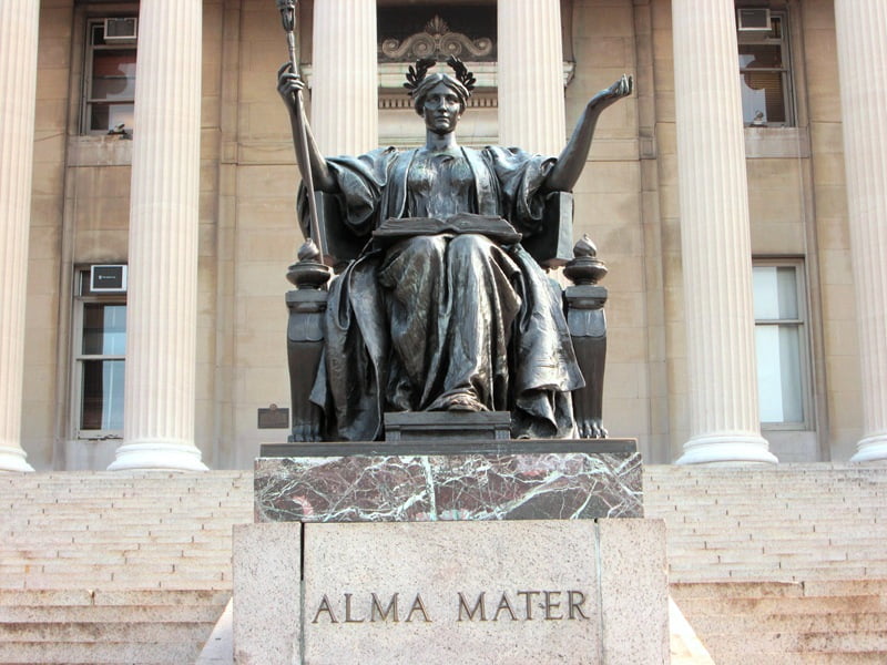 Library bronze sculpture installation