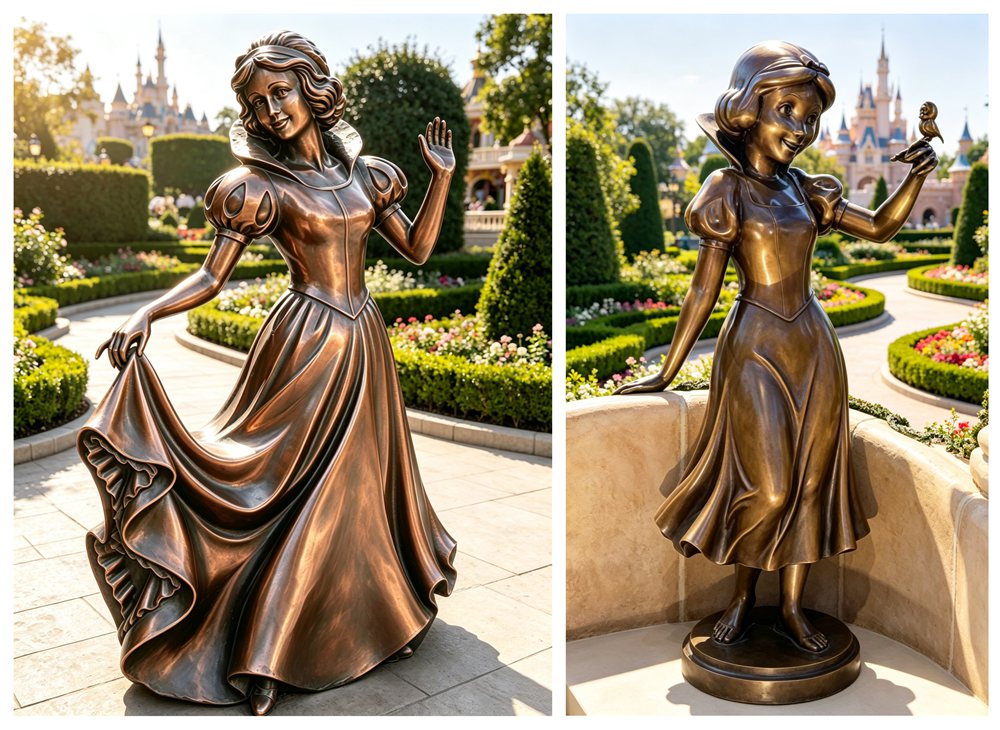 Bronze Snow White Princess Statues