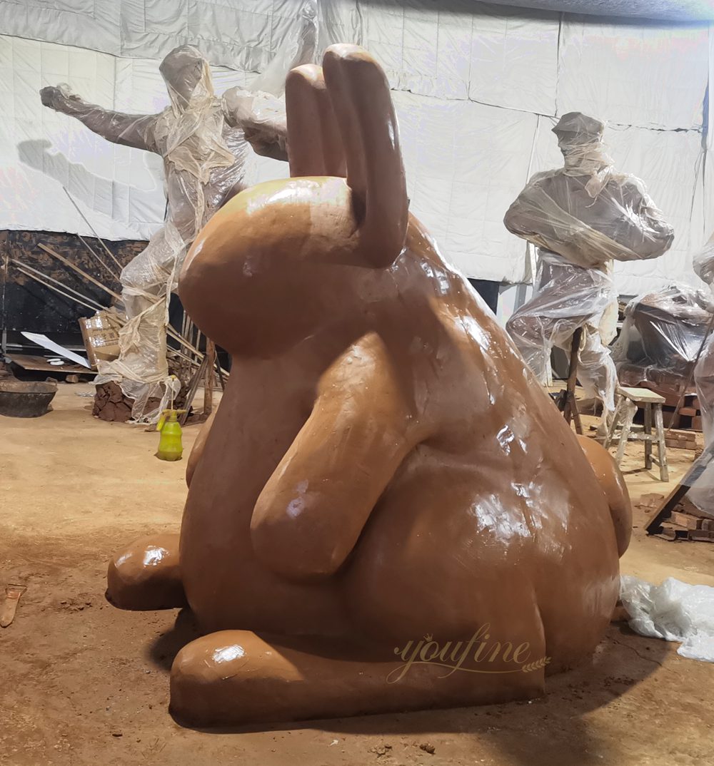 Clay Model for extra large Sitting Bronze Rabbit Statue