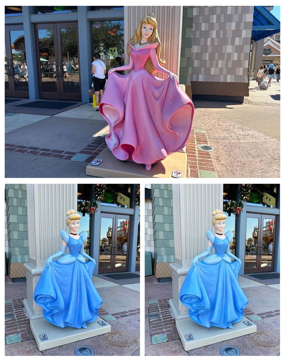 Color Painted Fiberglass Princess Statues