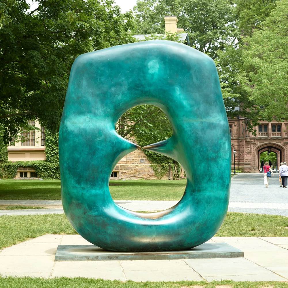 Henry Moore Oval with Points sculpture at Princeton University