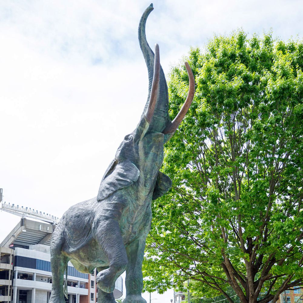 Tuska elephant statue at the University of Alabama