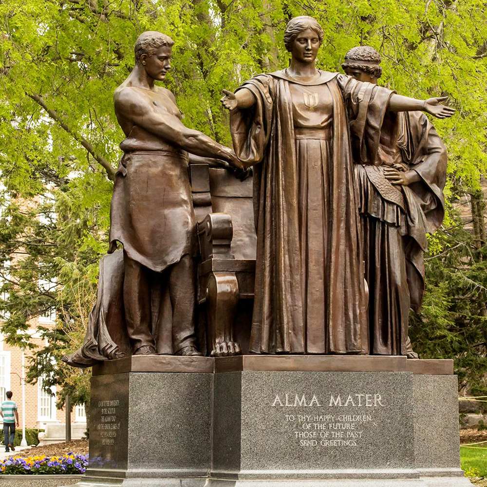 Alma Mater bronze sculpture at the University of Illinois Urbana-Champaign