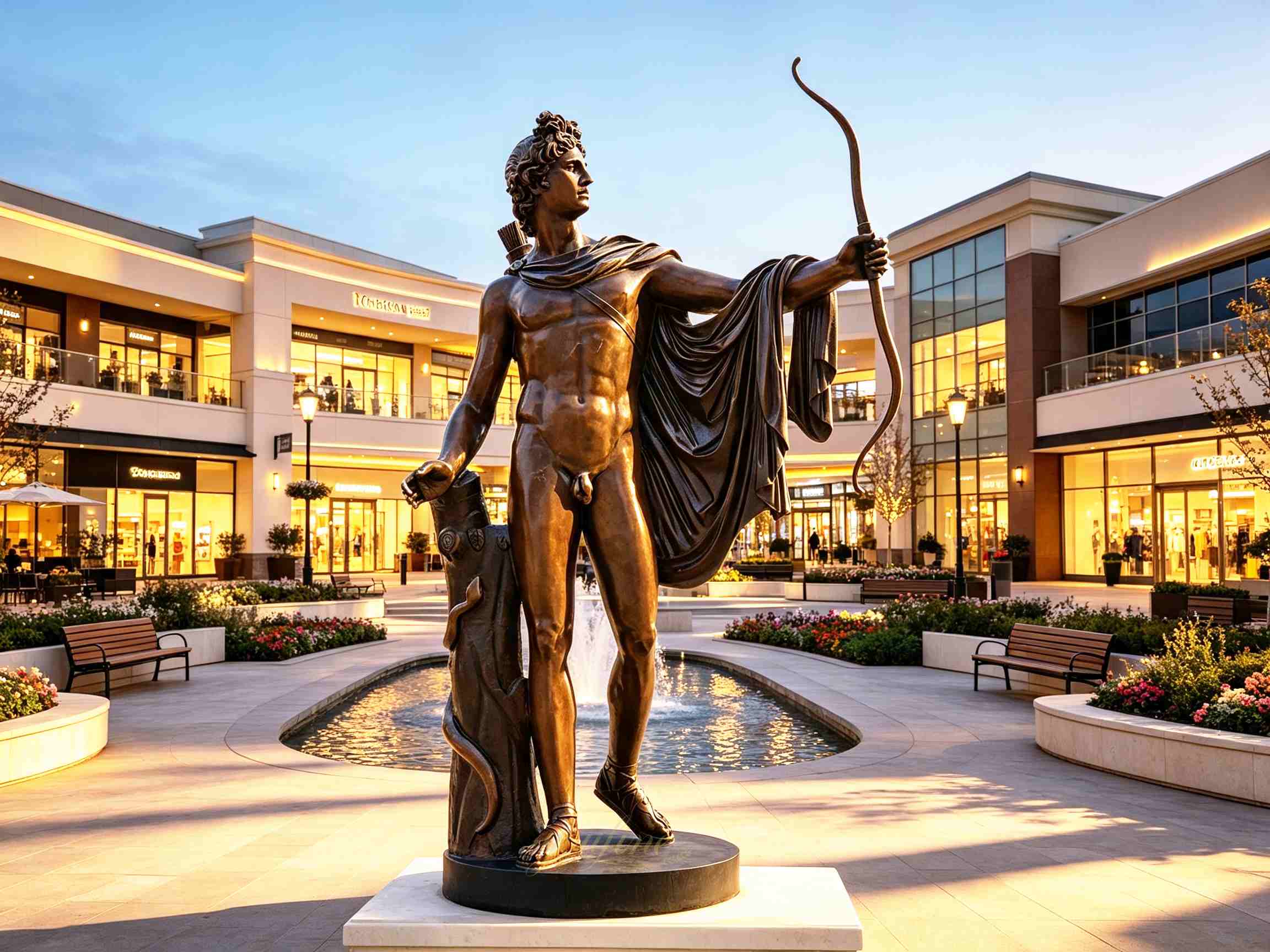 Apollo bronze statue