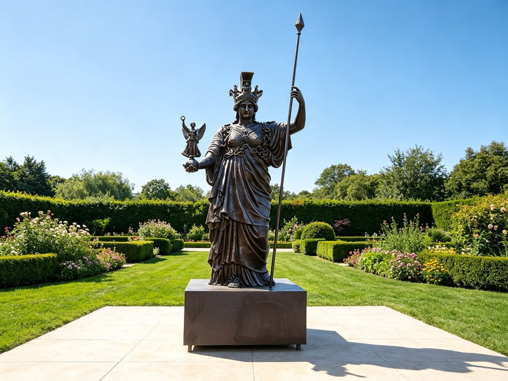 Athena bronze statue