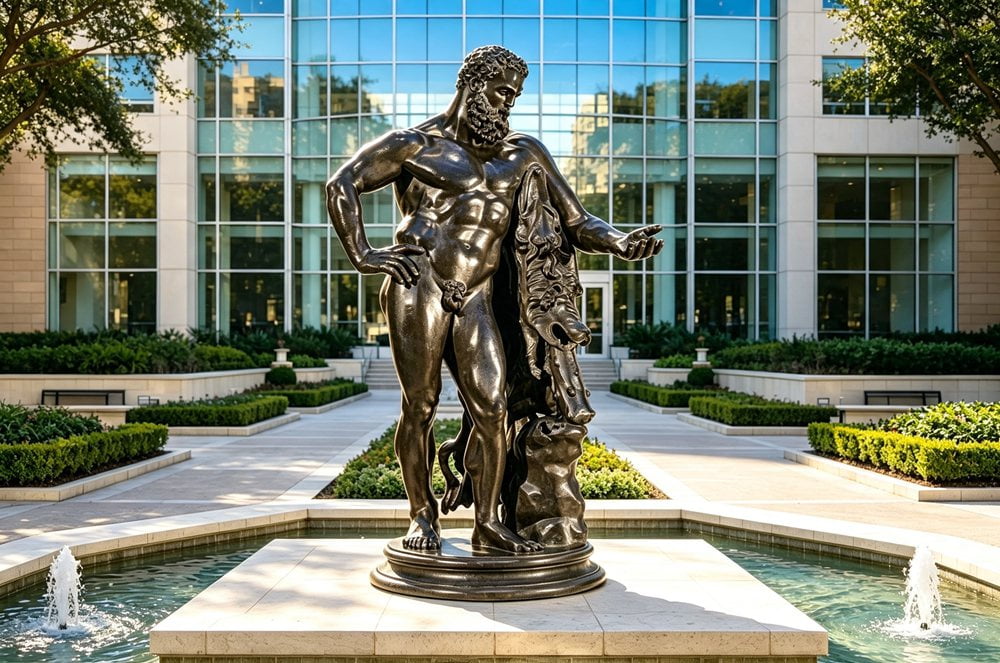 Bronze sculpture of Heracles, the greatest Greek hero