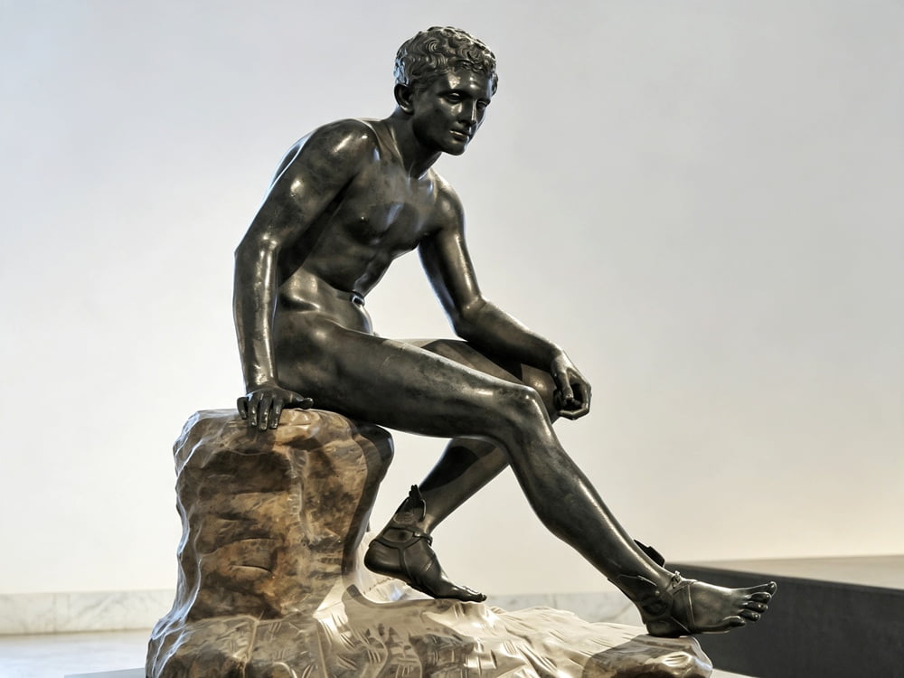 Bronze Hermes Statue