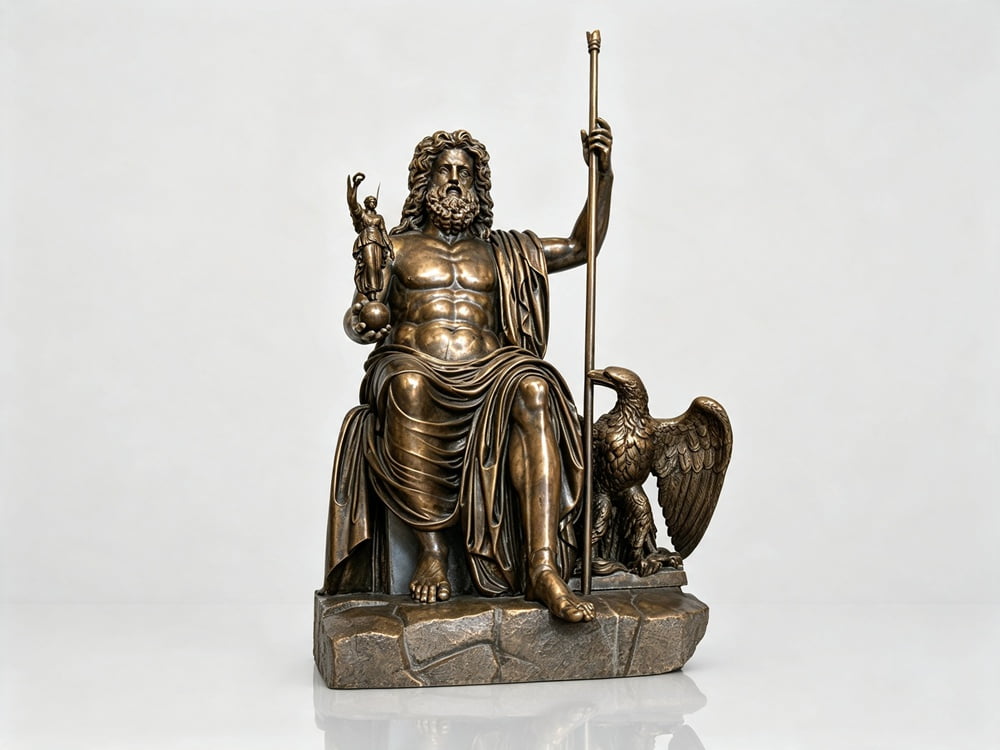 Zeus bronze statue