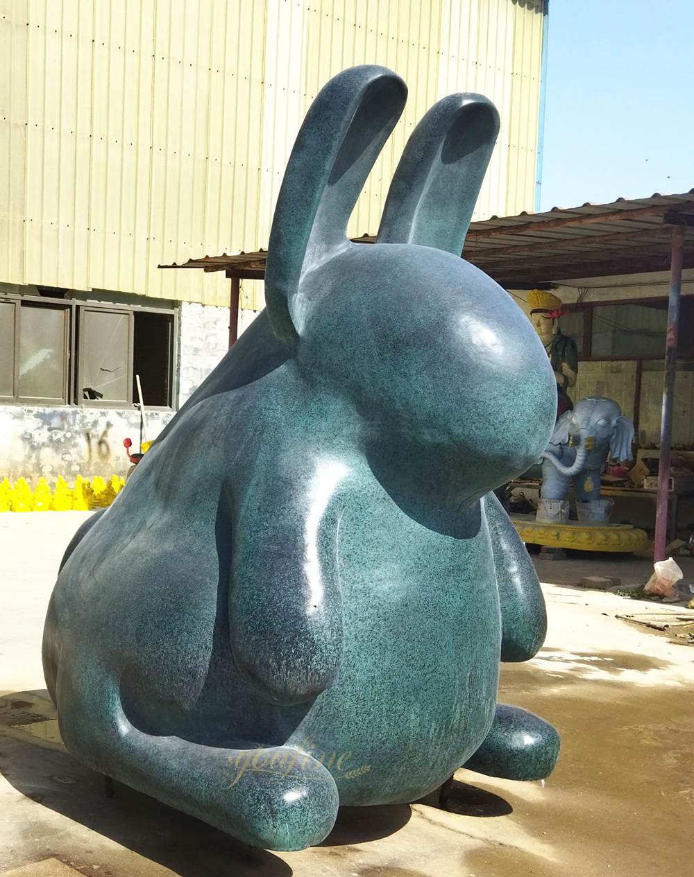 extra large Bronze Rabbit Statue in our factory