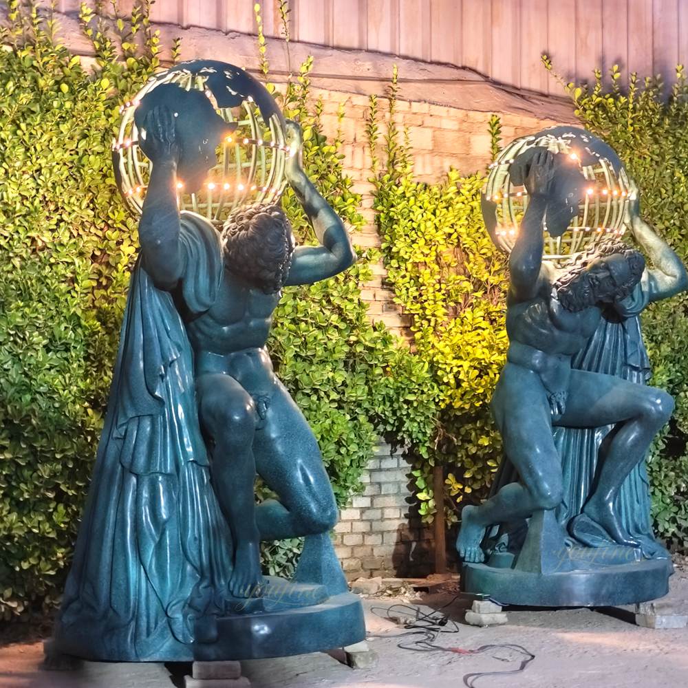 Custom Atlas Holding the World Statue built-in Lighting