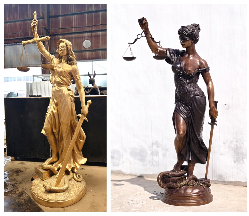 Bronze lost-wax casting process showing molten bronze being poured into sand shell molds at the foundry