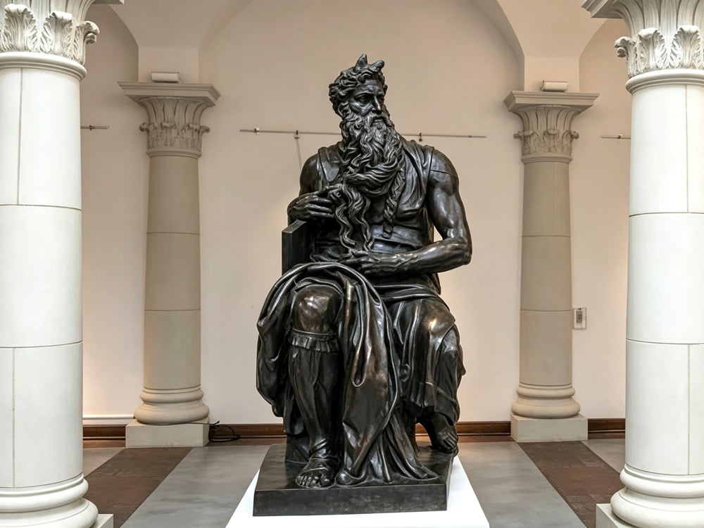 Renaissance mythological Michelangelo's bronze statue of Moses
