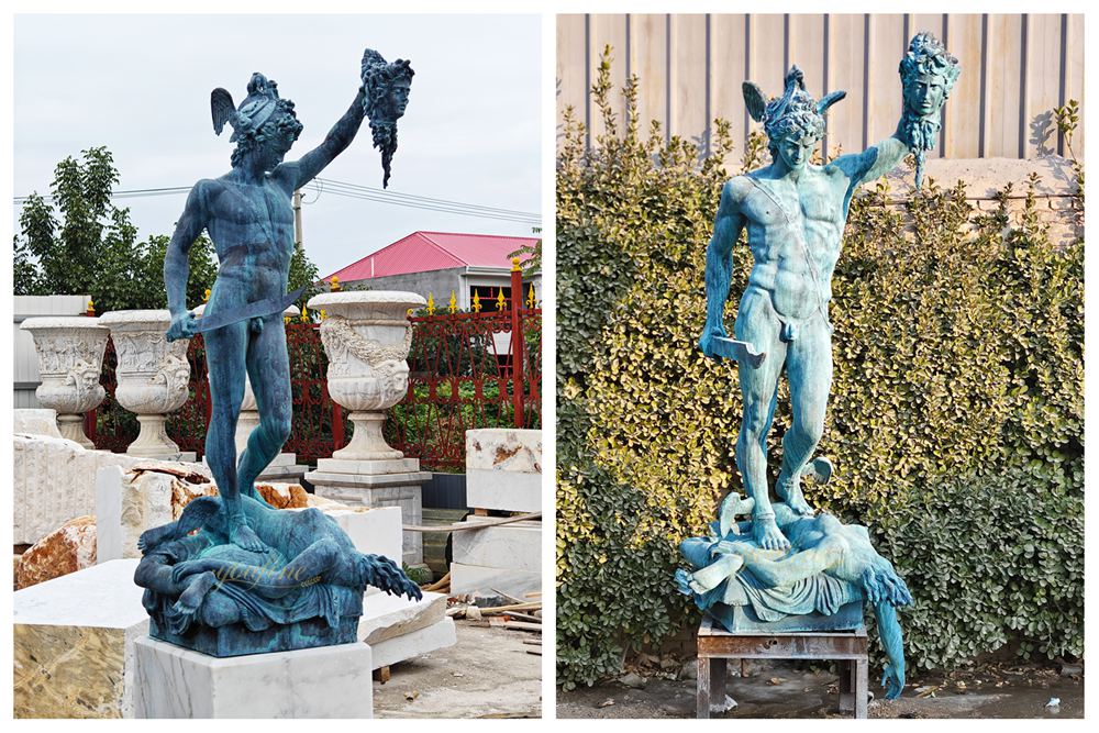 Perseus and Medusa Statue Patina