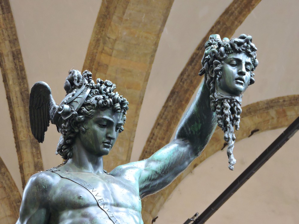 Perseus did not look directly at Medusa